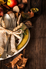 Autumn table setting