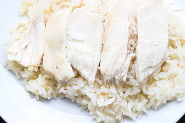 Hainan chicken with oiled rice