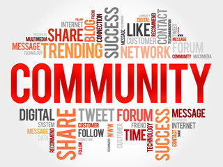 Fototapeta premium Community word cloud, business concept