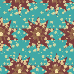 Grunge colorful geometric seamless pattern