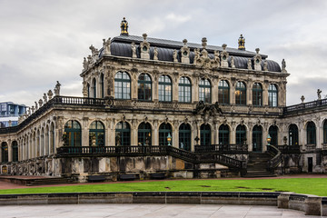 Fototapeta premium Panoramic view of Zwinger Palace at evening. Dresden, Germany.
