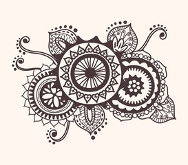 hand drawn zentangle