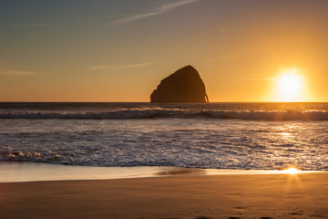 sunshine sparkling on waves