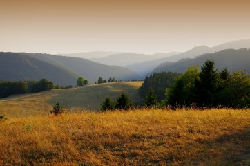 Landscape in Donovaly resort, Slovakia 