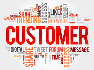 Customer word cloud, business concept