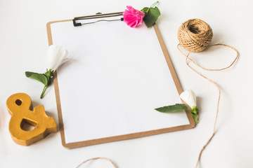 Identity and craft mockup set with retro filter effect