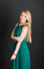 Naklejka premium smiling blonde