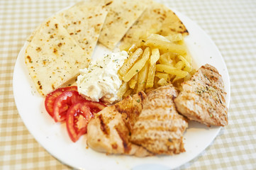 Schnitzel with vegetables