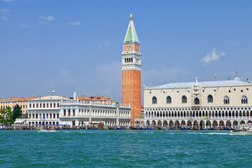 Fototapeta na wymiar The St. Mark's Square with Campanile and Doge's Palace. Venice, Italy