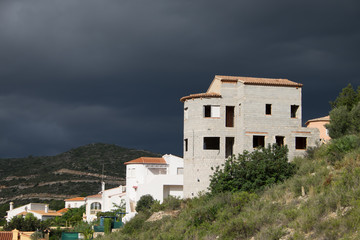 Fototapeta na wymiar Unfinished Spanish Villa Costa Blanca Spain 16.9,.15