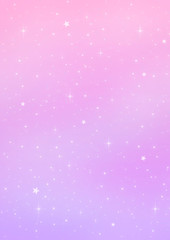 ピンクから紫のグラデーション　ギャラクシー柄背景（縦）