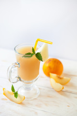 Melon juice in the glass