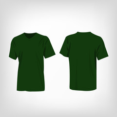 Green t-shirt vector set
