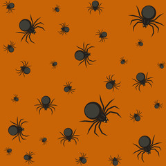 Halloween pattern with spiders.
