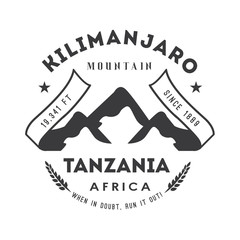 Mount Kilimanjaro T-shirt logo