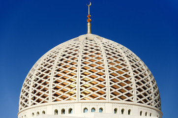 Dome of the Sultan Qaboos Grand Mosque in Muscat, Oman