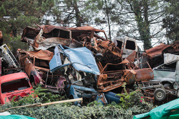 Scrap cars.