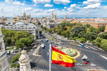 Fototapeta premium Fontanna Cibeles na Plaza de Cibeles w Madrycie