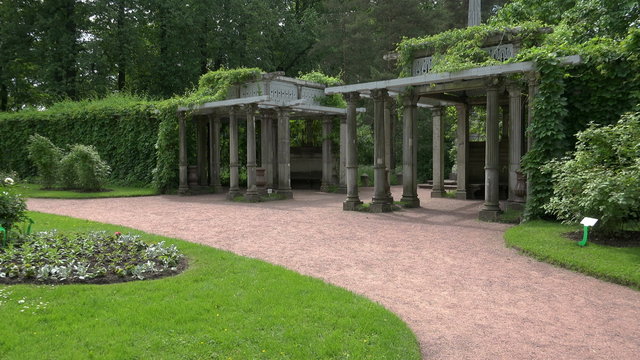The garden near the Kagul obelisk. Pushkin. Catherine Park