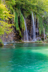 Fototapeta na wymiar Waterfalls in Plitvice National Park, Croatia