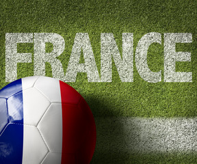 France Ball in a Soccer field