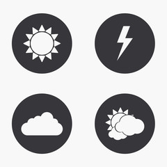 Vector modern weather  icons set