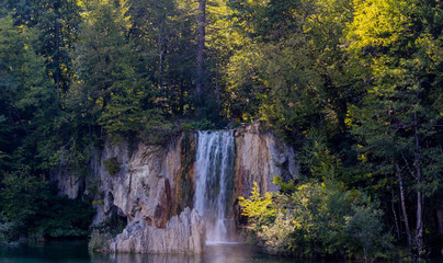 Fototapeta na wymiar Virgin nature of Plitvice lakes national park, Croatia