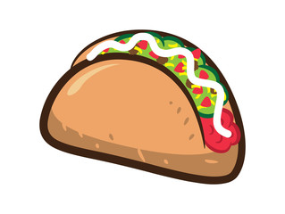 taco isolated on white background