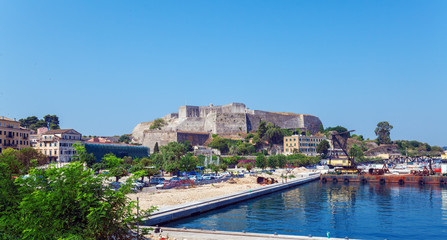 Fototapeta na wymiar New Fortress in Kerkyra, Corfu island, Greece