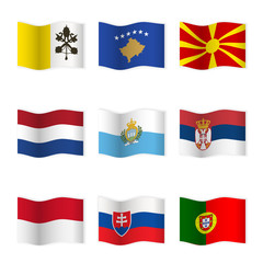 Waving flags of different countries 7