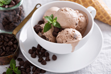 Chocolate coffee mascarpone ice cream