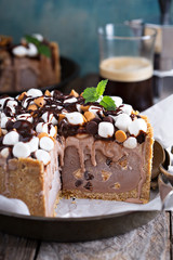 Rocky road ice cream cake