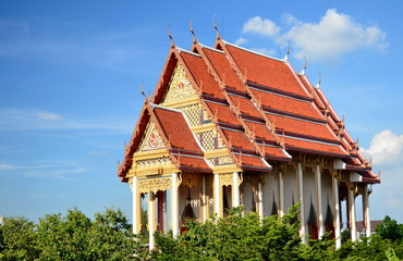 A Beautiful Thai Temple in Bangkok city, Thailand.
