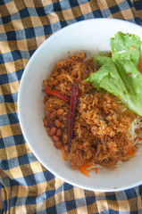 Crispy catfish with green mango salad or 