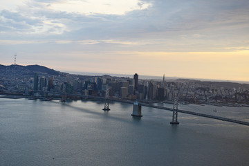 bay bridge from helicopter