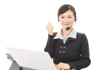 ガッツポーズのオペレーター