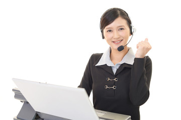 ガッツポーズのオペレーター