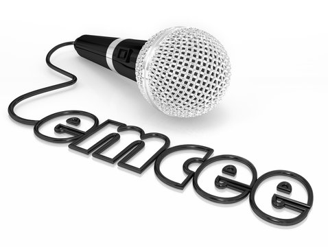 Emcee Microphone Cord Word MC Master of Ceremonies Host Duties
