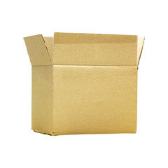 brown carton box isolated on white background