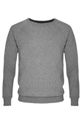 plain grey sweater on white background