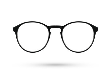 Fashion glasses style plastic-framed isolated on white backgroun - 92563870