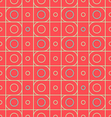 Geometric seamless pattern background with line and circle.