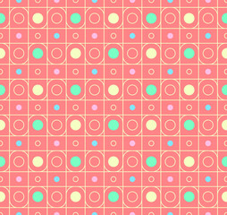 Geometric seamless pattern background with line and circle.