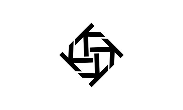 intial letter K with link connection community logo design template