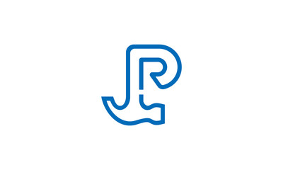 Combination logo from letter P and R with hammer logo design concept