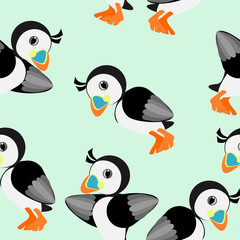 A cute puffin background