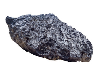 big granite rock stone, isolated on white