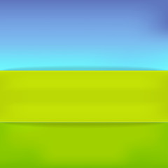 Bright background in green and blue color