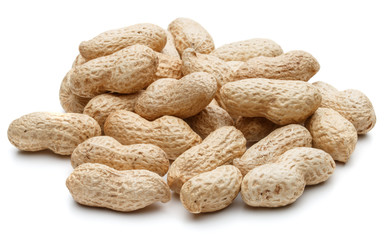 peanut pod or arachis isolated on white background cutout