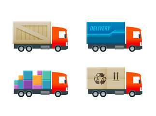 delivery vector logo design template. truck or trucking icon